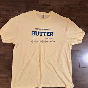 Colorado Cherry Co. Butter Yellow T-Shirt size 2XL
